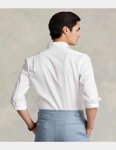 SLIM FIT GARMENT-DYED TWILL SHIRT