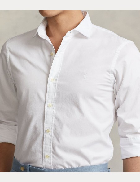 SLIM FIT GARMENT-DYED TWILL SHIRT
