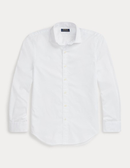 SLIM FIT GARMENT-DYED TWILL SHIRT