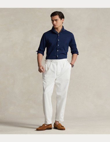 SLIM FIT GARMENT-DYED TWILL SHIRT