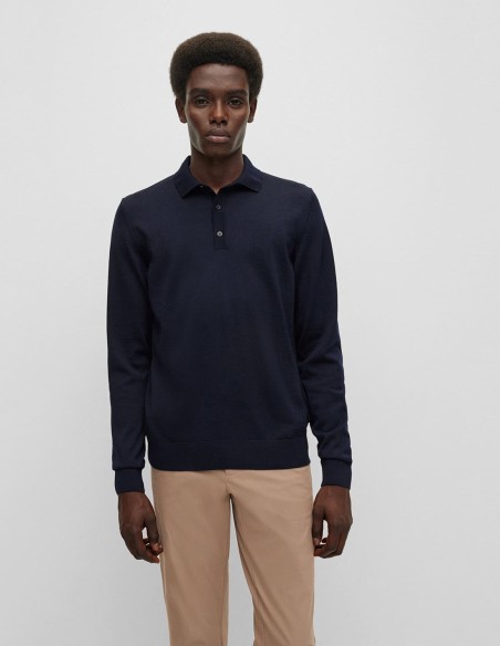 ΠΟΥΛΟΒΕΡ ΜΑΛΛΙΝΟ ΜΕ POLO ΓΙΑΚΑ SLIM FIT