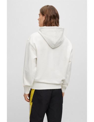 LOGO PRINT HOODIE IN TERRY COTTON
