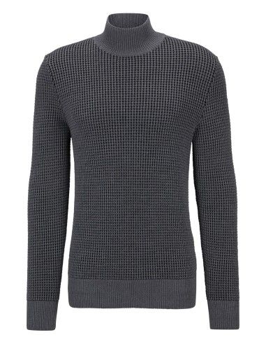 MOCKNECK SWEATER IN STRUCTURED COTTON...