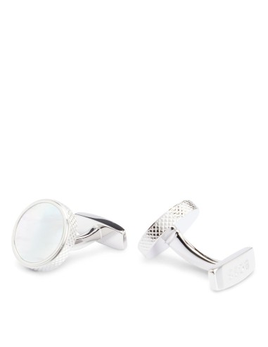 ROUND CUFFLINKS WITH MOTHER-OF-PEARL...