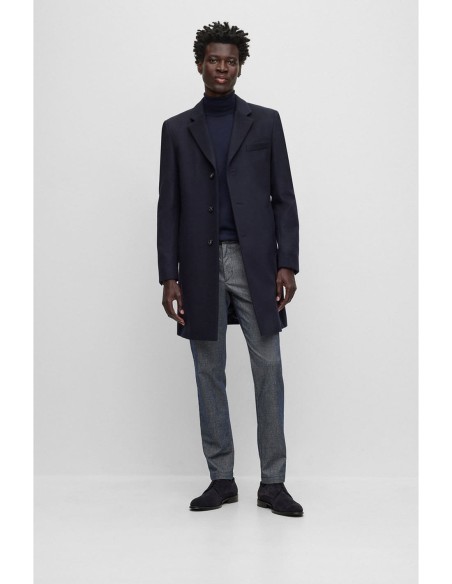 SLIM FIT COAT IN VIRGIN WOOL & CASHMERE