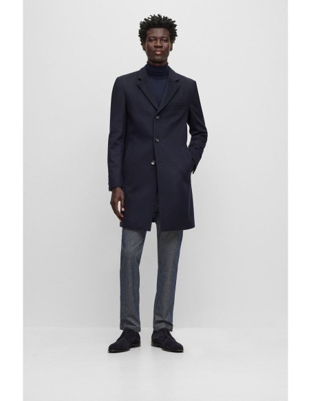 SLIM FIT COAT IN VIRGIN WOOL & CASHMERE