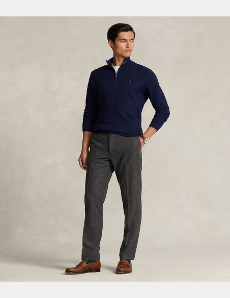 WASHABLE WOOL QUARTER ZIP JUMPER