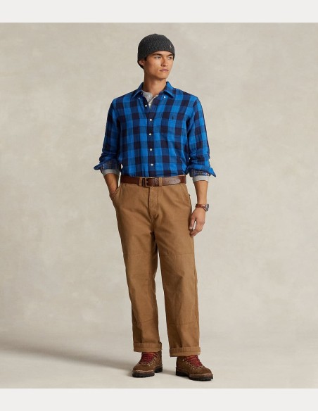 CUSTOM FIT CHECKED DOUBLE-FACED SHIRT