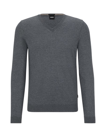 V-NECK SLIM FIT SWEATER IN VIRGIN WOOL