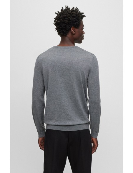 V-NECK SLIM FIT SWEATER IN VIRGIN WOOL