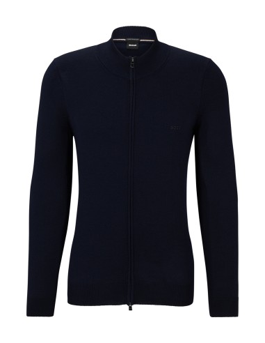 ZIP-UP WOOL CARDIGAN WITH EMBROIDERED...