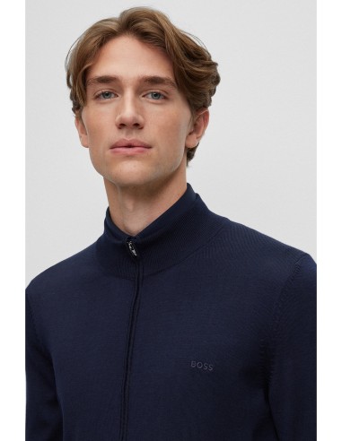 ZIP-UP WOOL CARDIGAN WITH EMBROIDERED...