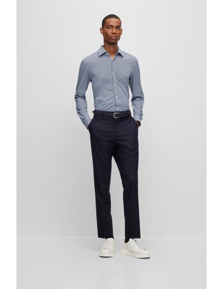 SLIM FIT FORMAL TROUSERS IN STRETCH MATERIAL