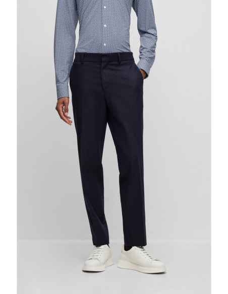 SLIM FIT FORMAL TROUSERS IN STRETCH MATERIAL