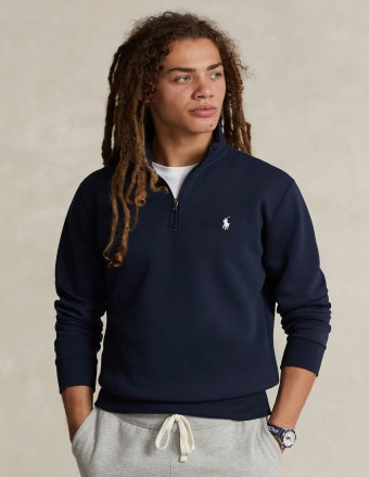 DOUBLE KNIT QUARTER-ZIP...