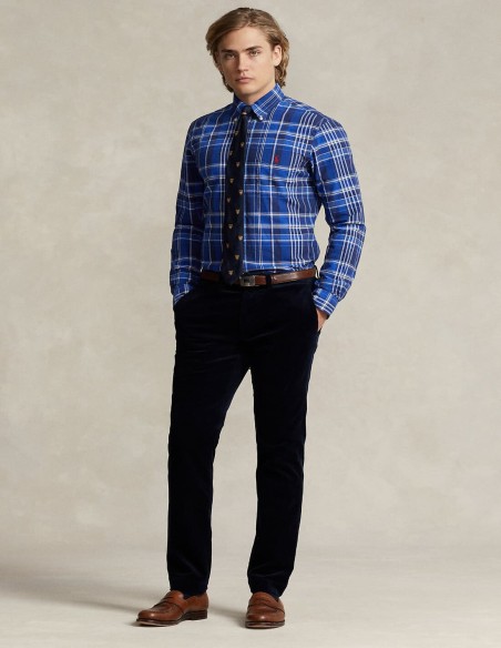 STRETCH SLIM FIT CORDUROY TROUSERS