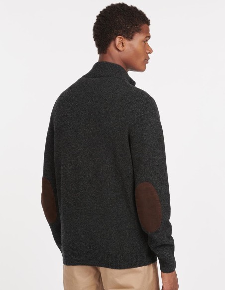 PATCH HALF ZIP SWEATER