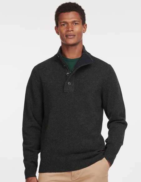 PATCH HALF ZIP SWEATER