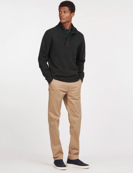 PATCH HALF ZIP SWEATER