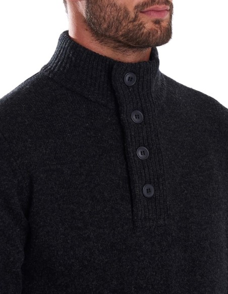PATCH HALF ZIP SWEATER