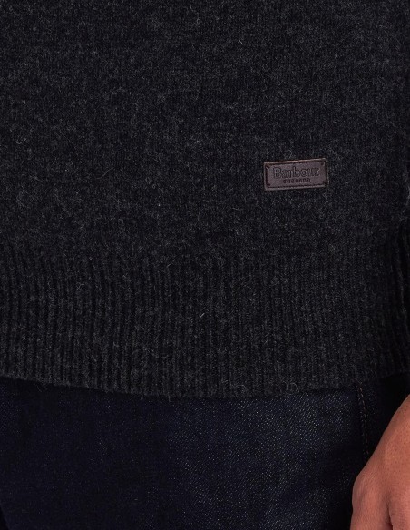 PATCH HALF ZIP SWEATER