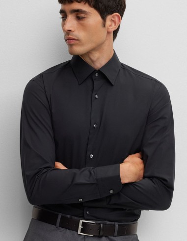 SLIM FIT SHIRT IN EASY IRON POPLIN