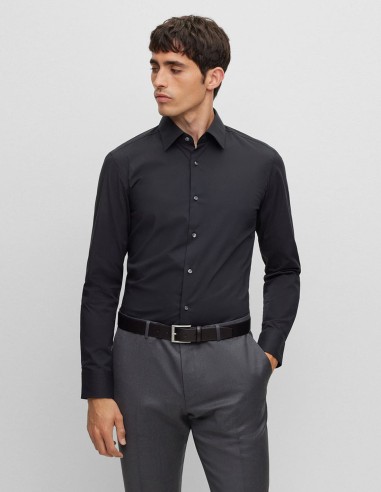 SLIM FIT SHIRT IN EASY IRON POPLIN