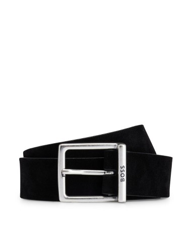SUEDE BELT WITH SQUARED BUCKLE