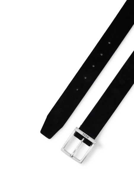 SUEDE BELT WITH SQUARED BUCKLE