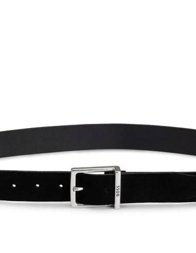 SUEDE BELT WITH SQUARED BUCKLE