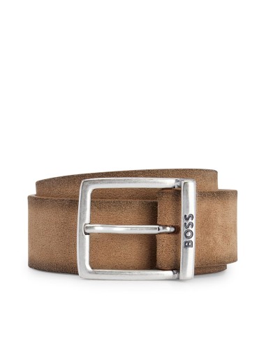 SUEDE BELT WITH SQUARED BUCKLE