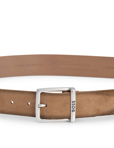 SUEDE BELT WITH SQUARED BUCKLE