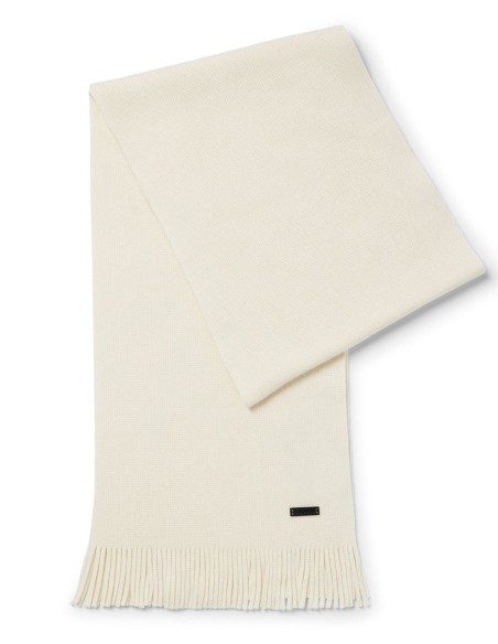 RASCHEL-KNIT WOOL SCARF