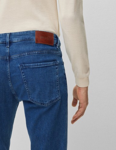 SLIM FIT JEANS IN CASHMERE-TOUCH DENIM