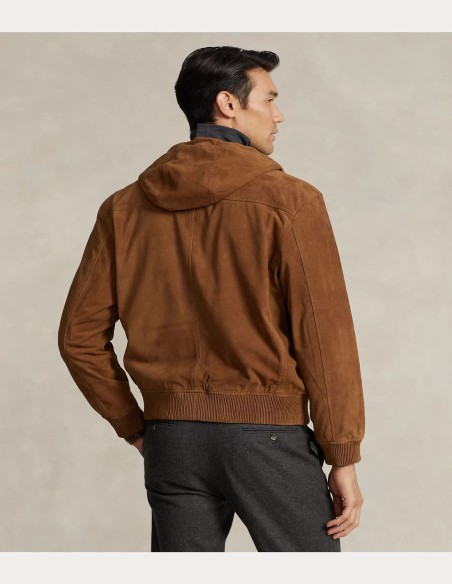 REVERSIBLE SUEDE-TAFFETA HOODED JACKET