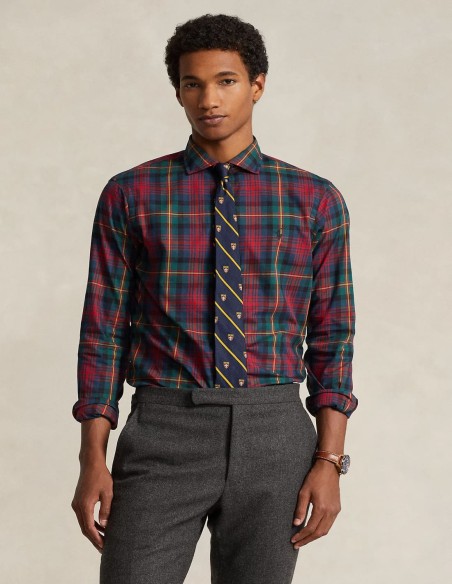 CUSTOM FIT PLAID TWILL SHIRT
