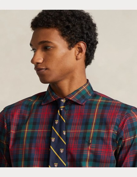 CUSTOM FIT PLAID TWILL SHIRT