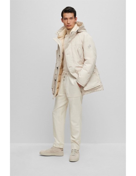 WATER-REPELLENT HOODED DOWN JACKET