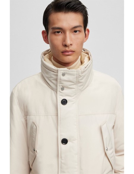 WATER-REPELLENT HOODED DOWN JACKET
