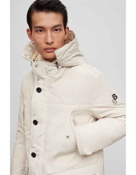 WATER-REPELLENT HOODED DOWN JACKET