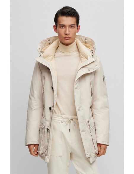 WATER-REPELLENT HOODED DOWN JACKET