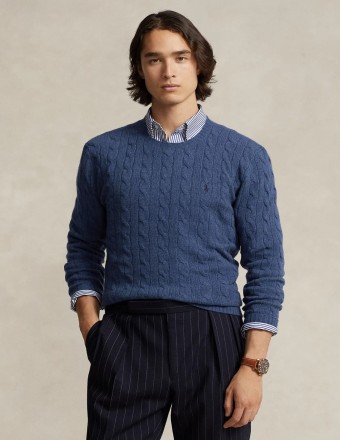 CABLE-KNIT WOOL-CASHMERE...