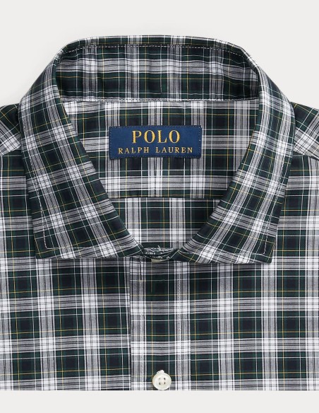 CUSTOM FIT PLAID POPLIN SHIRT