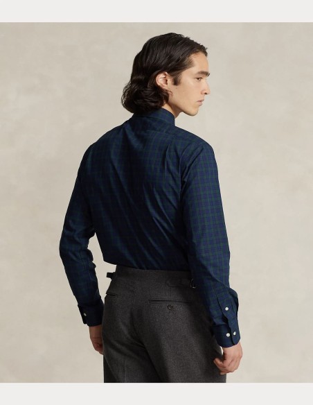 CUSTOM FIT PLAID POPLIN SHIRT