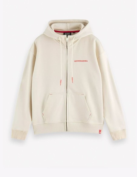 COTTON ZIP-THROUGH HOODIE