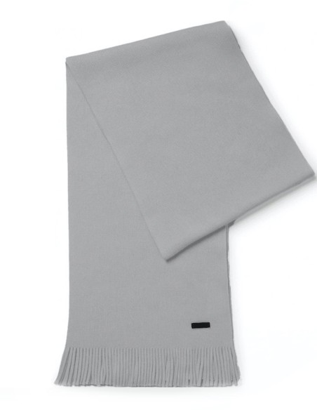 RASCHEL-KNIT WOOL SCARF