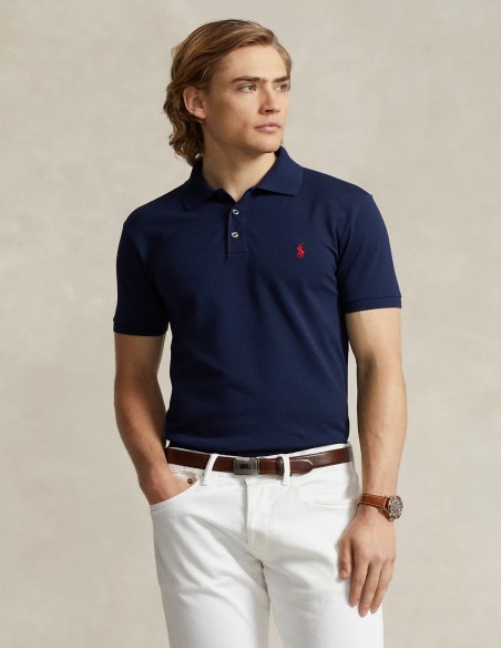 SLIM FIT STRETCH MESH POLO SHIRT
