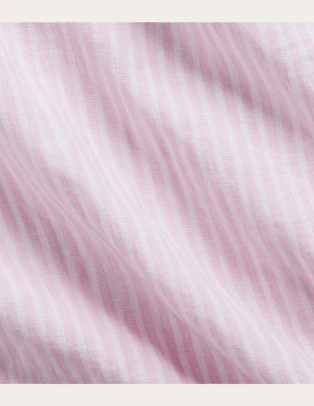CUSTOM FIT STRIPED LINEN SHIRT