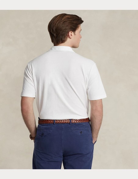 CLASSIC FIT COTTON-LINEN MESH POLO SHIRT