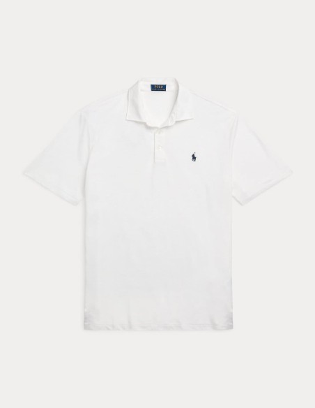 CLASSIC FIT COTTON-LINEN MESH POLO SHIRT
